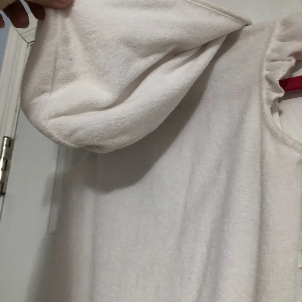 Hartstrings‎ white Ruffle Hooded Zip swim cover up girls size 4 summer beach